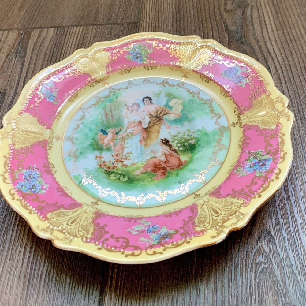 Oeg royal austria Hand Painted Plate Victorian Style 8” - Picture 3 of 14